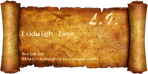 Ludwigh Ivor névjegykártya